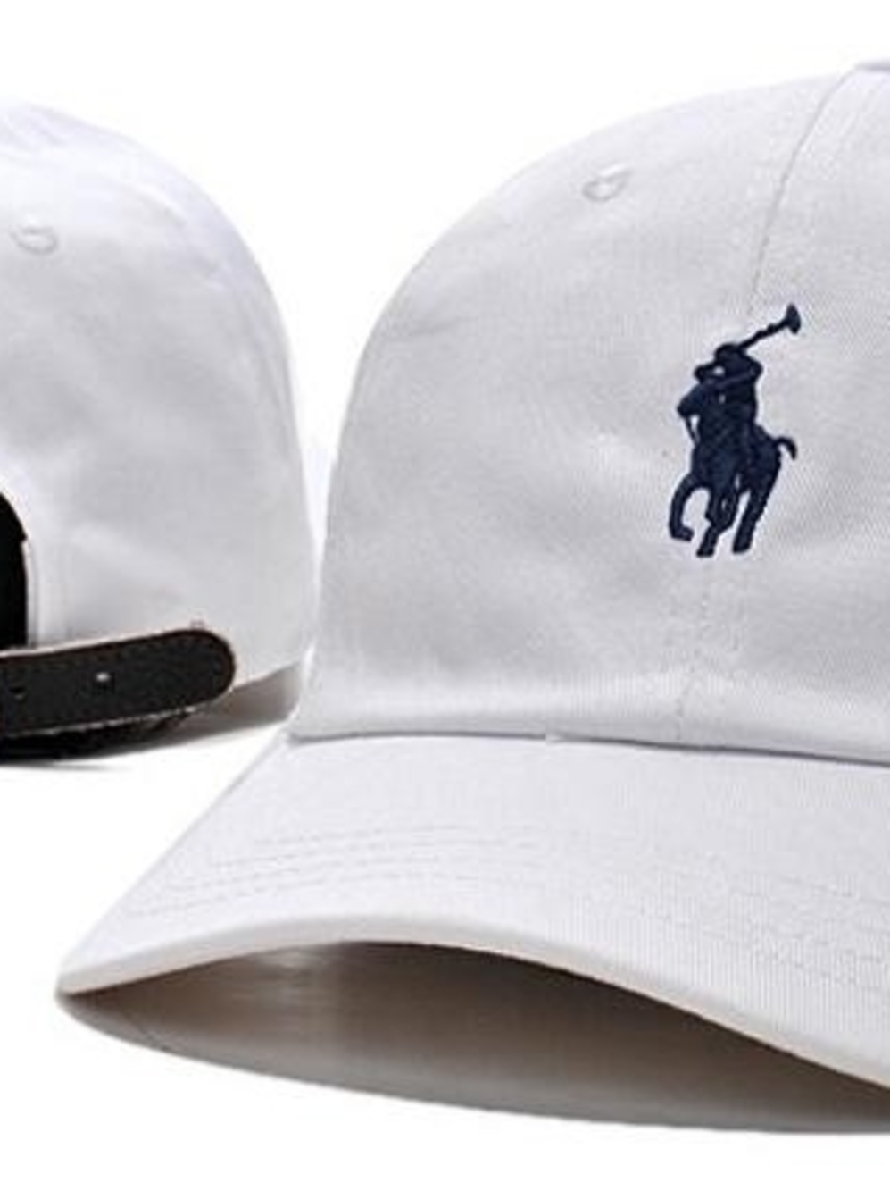 Polo by Ralph Lauren White Baseball Cap with Navy Polo Player